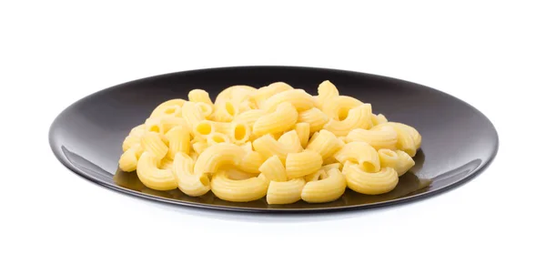 Pasta Spaghetti Einem Gericht Isoliert Auf Weißem Hintergrund — Stockfoto