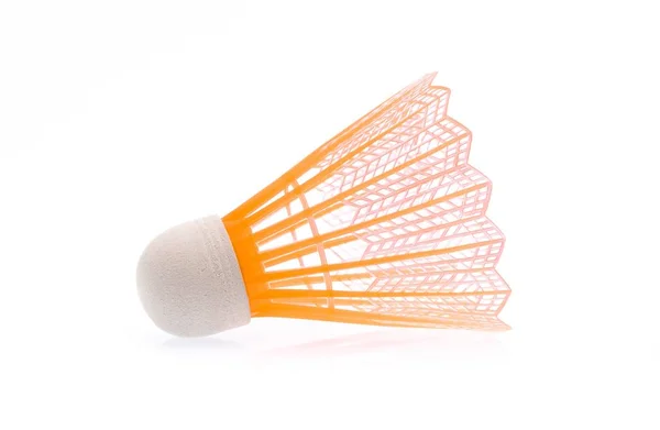 Badminton Plastic Colored Shuttlecock Isolated White Background — Stock Photo, Image