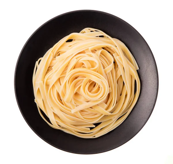 Prato Espaguete Isolado Backgroun Branco — Fotografia de Stock