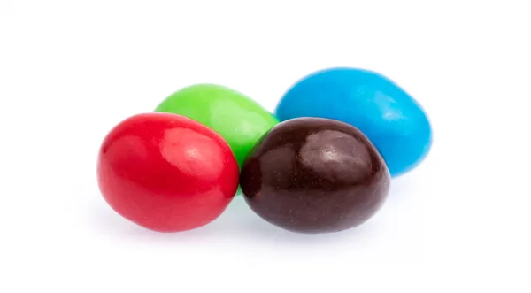 Csokoládé Cukorka Gombok Elszigetelt Fehér Háttér — Stock Fotó