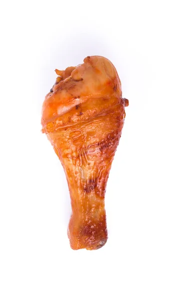 白の背景に分離された鶏のロースト脚 — ストック写真