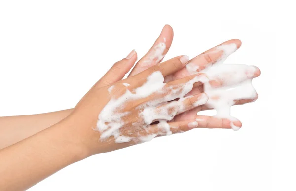 Lavar Mãos Isolado Sobre Fundo Branco — Fotografia de Stock