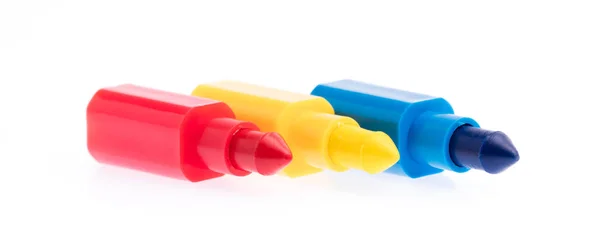 Colorful Crayons Isolated White Background — Stock Photo, Image