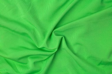 Yeşil kumaş dokusu arka plan, buruşuk kumaş arkaplan