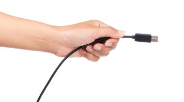 Beyaz arkaplanda izole edilmiş elektrik prizi.