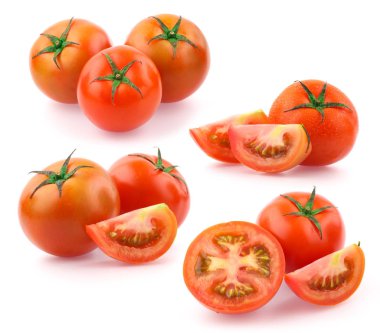 domates izole üzerinde beyaz arka plan ayarlamak