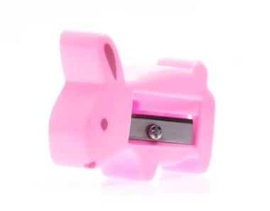 Beyaz arka planda izole edilmiş bir tavşan kalem açacağı.