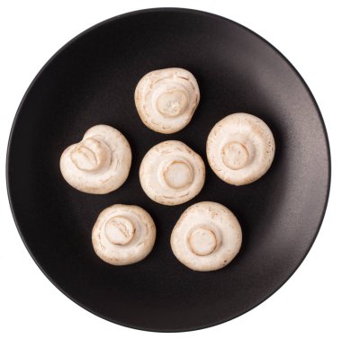 Şampiyon Mantar: Beyaz arkaplanda izole edilmiş yemek