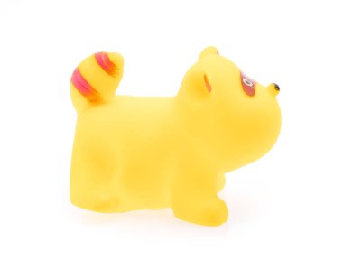 Plastik Oyuncak Hayvanı beyaz arkaplanda izole edildi.