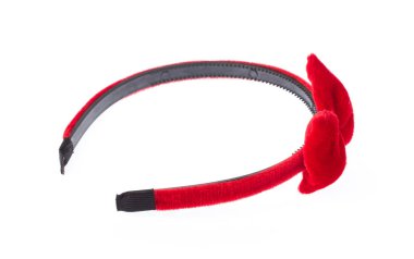 Beyaz Arkaplanda Kırmızı Saç bandı İzole Edildi.