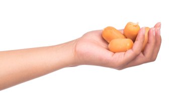 El ele tutuşmalar, sosis, peynir, kahvaltı beyaz arka planda izole edilmiş.