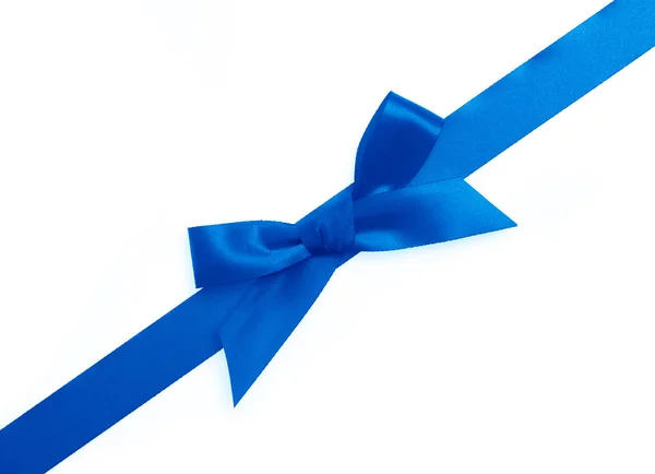 Blue Bow Isolated White Background — Stock Photo, Image