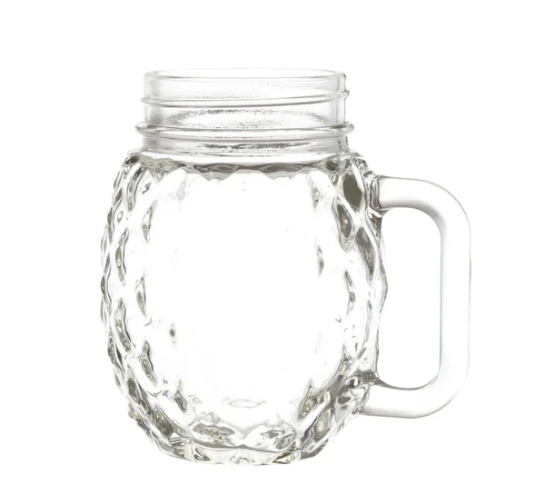 Порожній Скляний Глечик Ізольований Білому Тлі — стокове фото