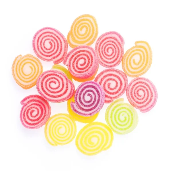 Cukierki Galaretka Słodki Izolowane Białym Tle — Zdjęcie stockowe
