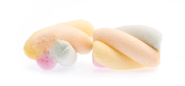 Marshmallows Pastell Isoliert Auf Weißem Hintergrund — Stockfoto