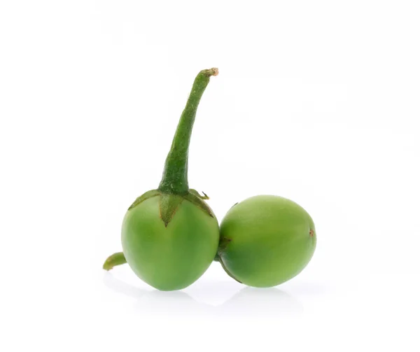 Little Eggplant Turkey Berry Isolated White Background — Stock Photo, Image