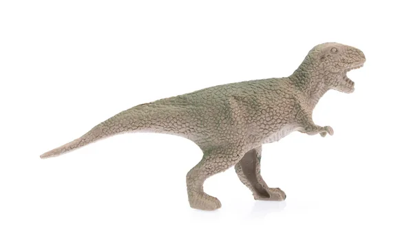 Tiranosaurio Rex Hecho Plástico Dinosaurio Juguete Aislado Sobre Fondo Blanco —  Fotos de Stock