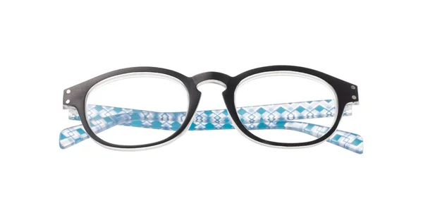 Blå Glasögon Isolerad Vit Bakgrund — Stockfoto
