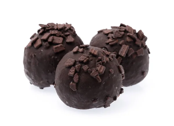 Schokolade Chips Ball Isoliert Auf Weißem Hintergrund — Stockfoto