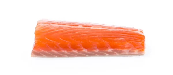 Bife Salmão Peixe Vermelho Isolado Sobre Fundo Branco — Fotografia de Stock