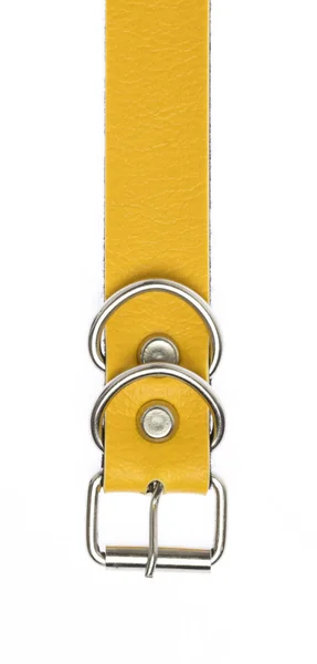 Cinturón Amarillo Aislado Sobre Fondo Blanco — Foto de Stock