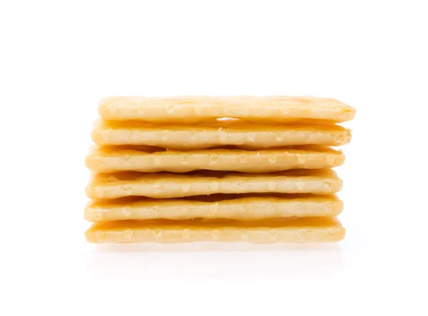 Chutné Sušenky Izolované Bílém Pozadí — Stock fotografie