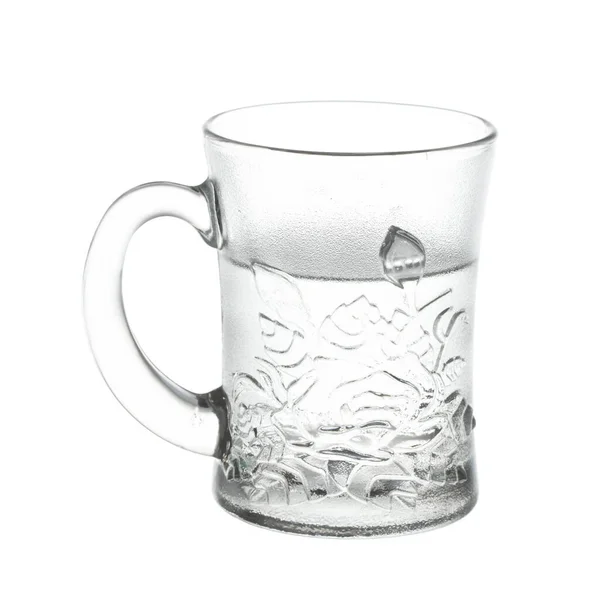 Glas Water Geïsoleerd Witte Achtergrond — Stockfoto