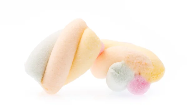 Marshmallows Pastell Isoliert Auf Weißem Hintergrund — Stockfoto