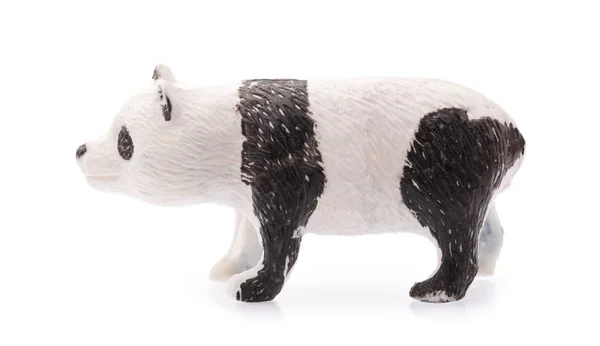 Пластиковий Іграшковий Ведмідь Панди Ізольований Білому Тлі — стокове фото