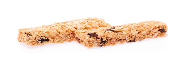 Munchies Zdraví Obiloviny Cukrová Tyčinka Izolované Bílém Pozadí — Stock fotografie