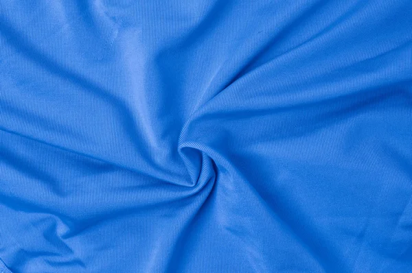 Blue Fabric Texture Background Crumpled Fabric Background — 图库照片