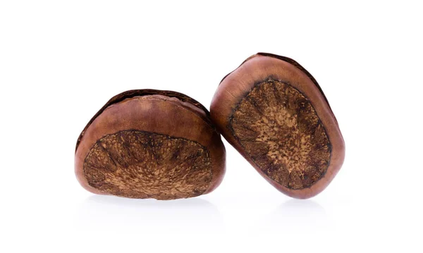 Chestnuts Isolated White Background — Stock Photo, Image
