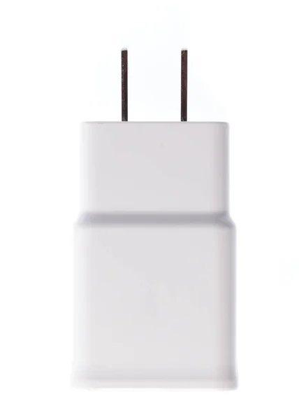 Adapter Charger Usb Cable Isolate White Background — Stock Photo, Image