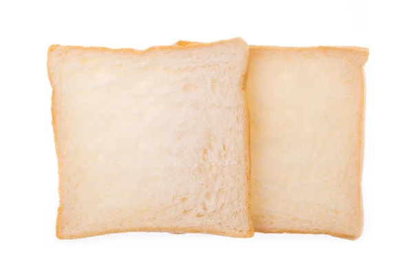 Beyaz Arkaplanda Izole Edilmiş Bir Ekmek Dilimi — Stok fotoğraf
