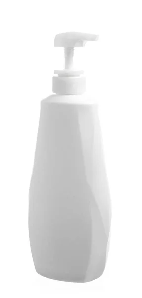 Witte Fles Lotion Geïsoleerd Witte Achtergrond — Stockfoto