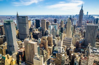 Manhattan ve Empire State Binası 'nın hava manzarası