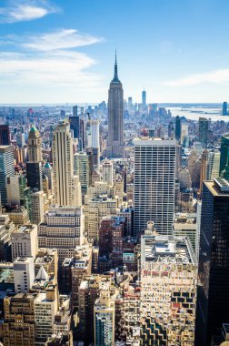 Manhattan ve Empire State Binası 'nın hava manzarası