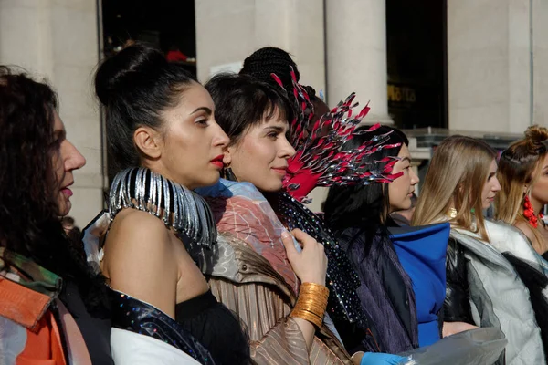 Flashmob Mailand Während Der Fashion Week Februar 2020 Weltaufräumtag — Stockfoto