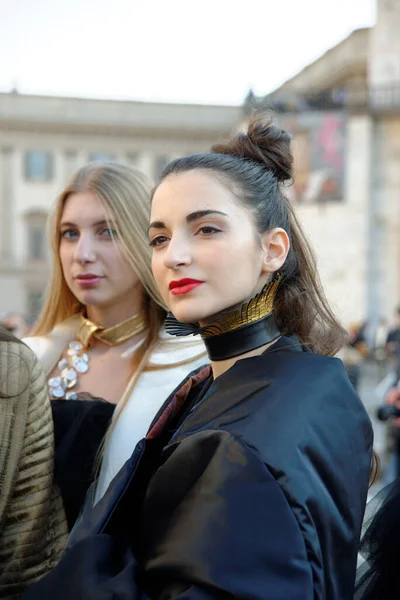 Flash Mob Milán Durante Semana Moda Febrero 2020 Día Mundial —  Fotos de Stock
