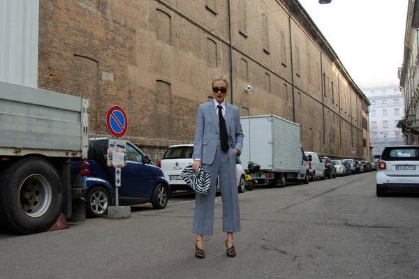 Milano Moda Haftası Boyunca Şehrin Sokakları Şubat 2020 — Stok fotoğraf