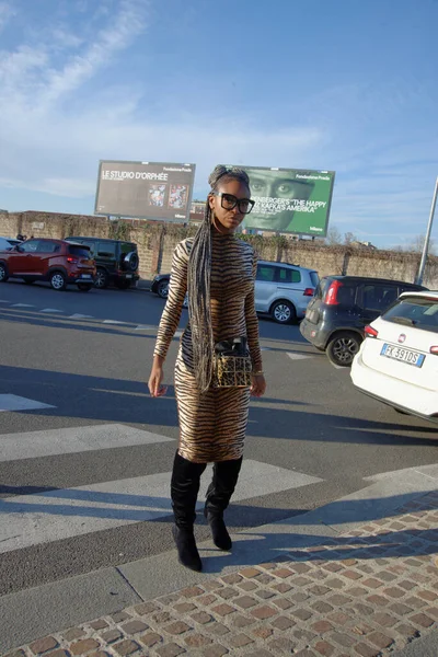 Улицы Милана Неделе Моды Феврале 2020 — стоковое фото