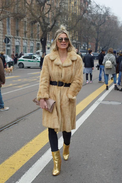 Calles Lugar Milán Durante Semana Moda Milán 2017 — Foto de Stock