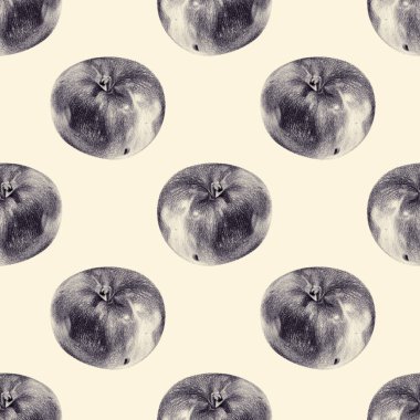 El ile kalemle çizilmiş elma ile Seamless Modeli