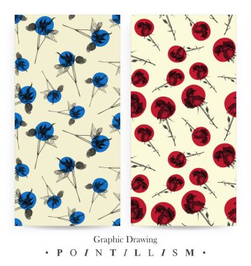  Akasma çiçek ve Melez ile Dikişsiz desen tea Sarı zemin üzerine gül ayarla