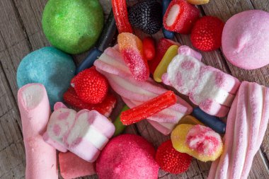 Tatlı ve şekerleme renkli arka planlar ile