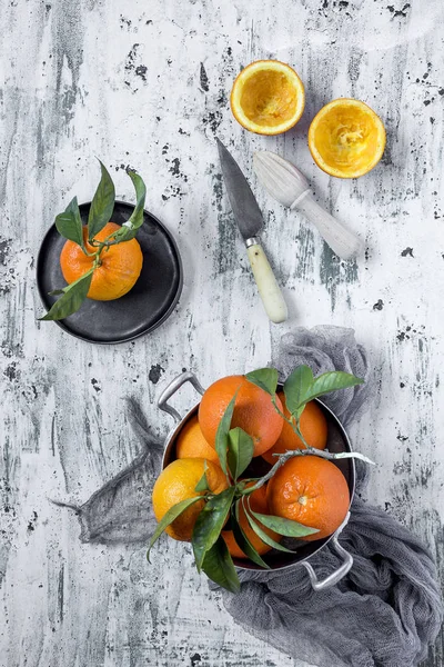 Oranges on light background — Stock Photo, Image