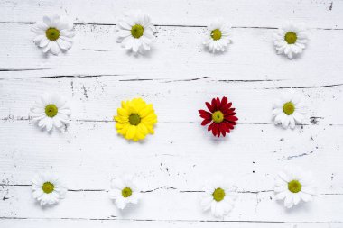 Çiçek desenli birkaç renkli çiçekli