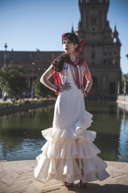 Genç zerafet flamenko dansçısı 