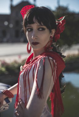 Genç zerafet flamenko dansçısı 