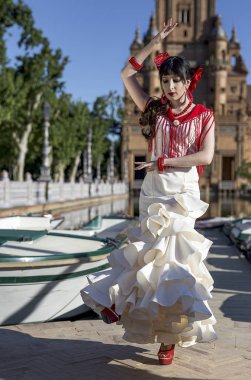 Genç zerafet flamenko dansçısı 